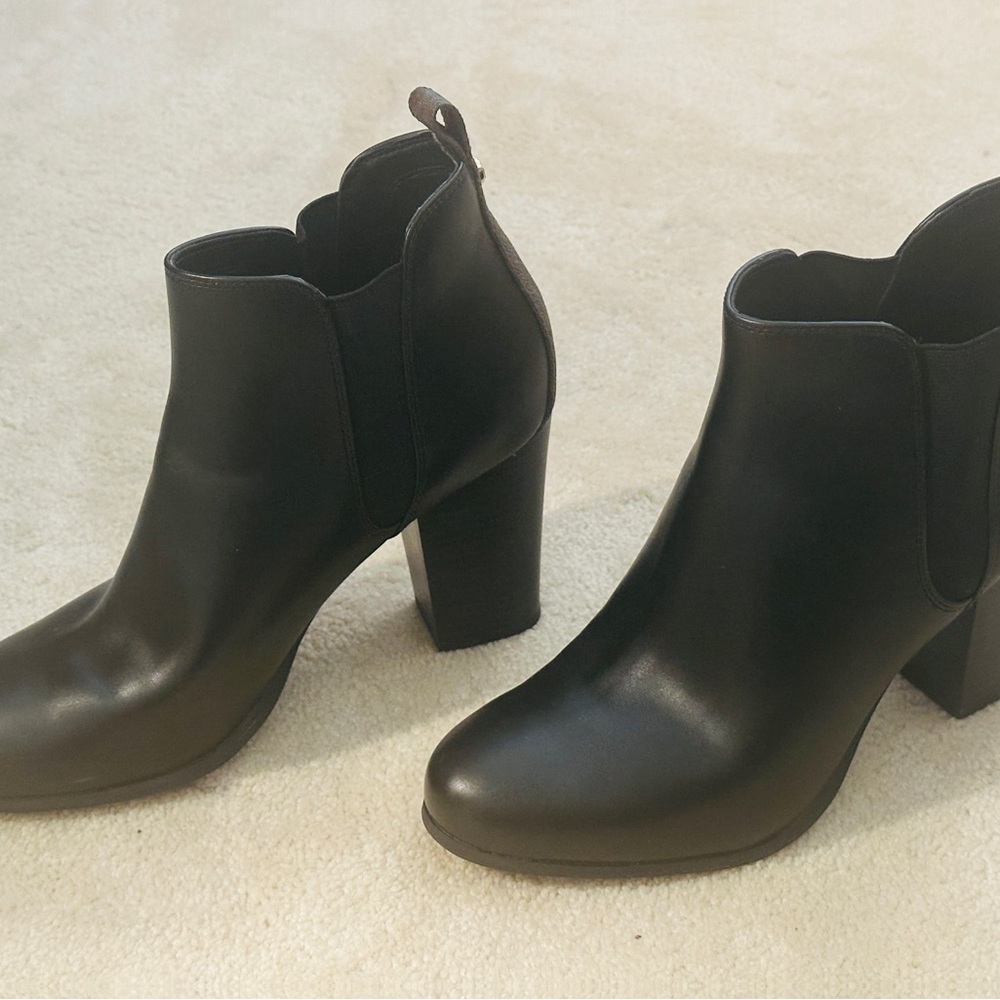 Michael Kor’s Black Block Heel Ankle Boots